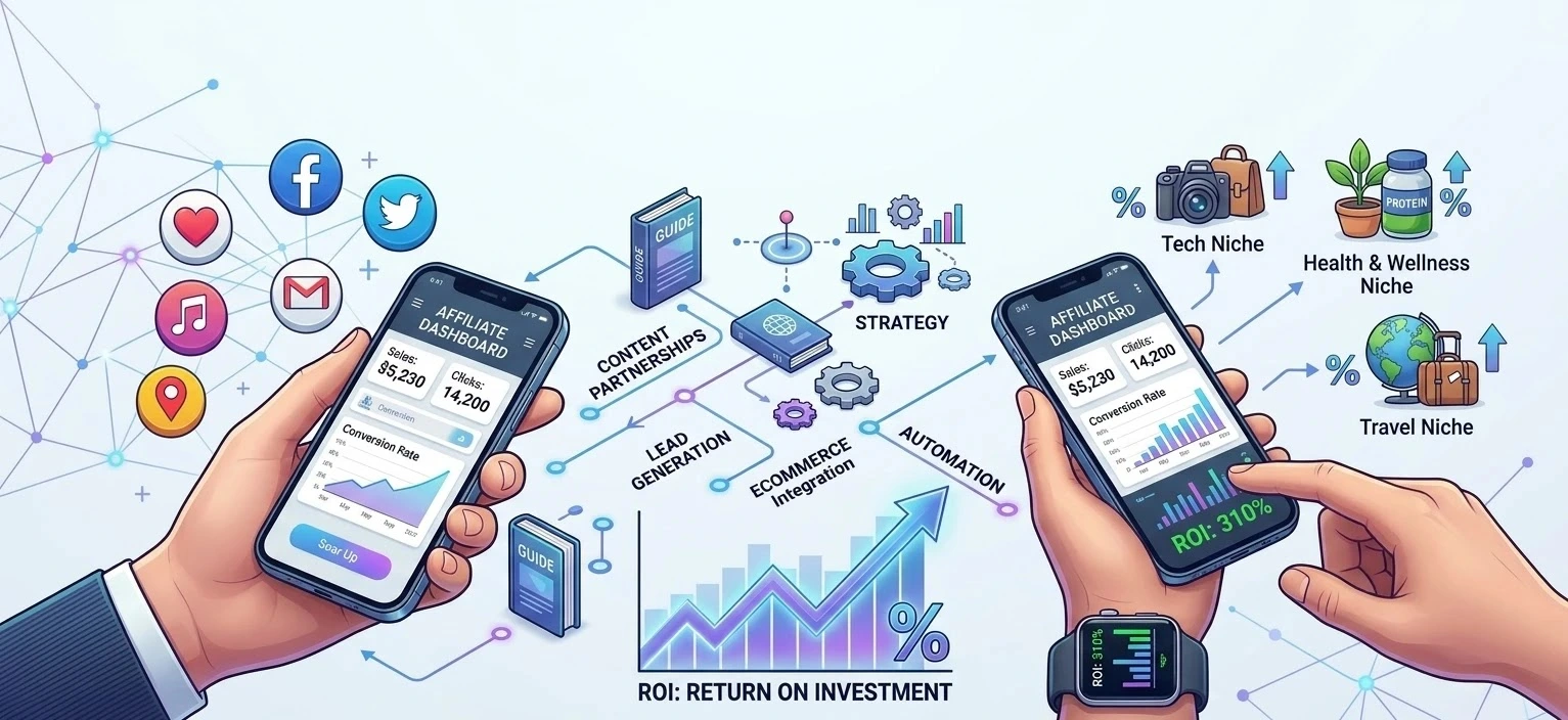 Affiliate marketing strategy illustration